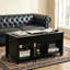 Table basse multifonctionnelle réglable à plateau relevable moderne avec grand compartiment de rangement caché pour le salon