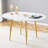 Round Dining Table (White, Gold)