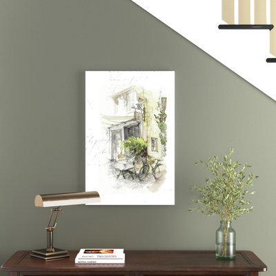 Watercolor Café - peinture sur toile tendue