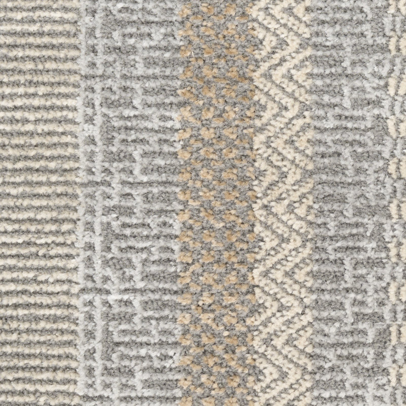 Ebern Designs Reimann Grey Multicolor Modern Indoor Rug, Rectangle 5' x 7'