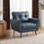 Blue Faux Leather