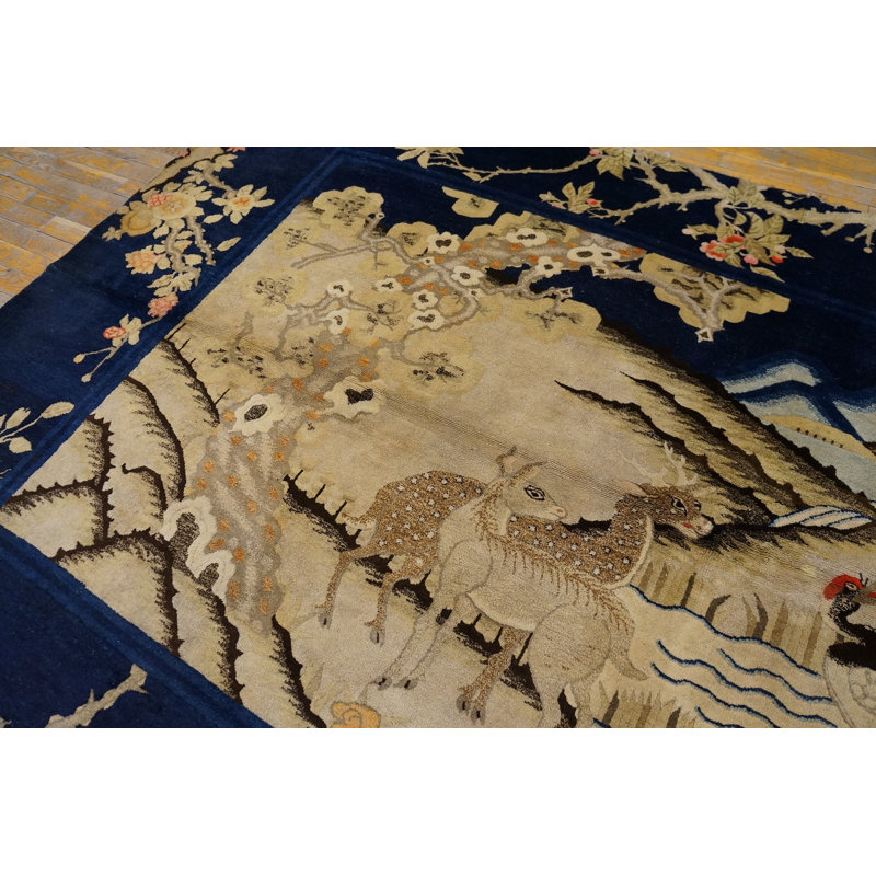 Antique Chinese - Baotou Hallway Runner Wool Ivory Rug