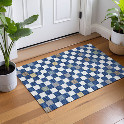 Machine Washable Indoor/Outdoor Chantille ACN2656 Geometric Rug