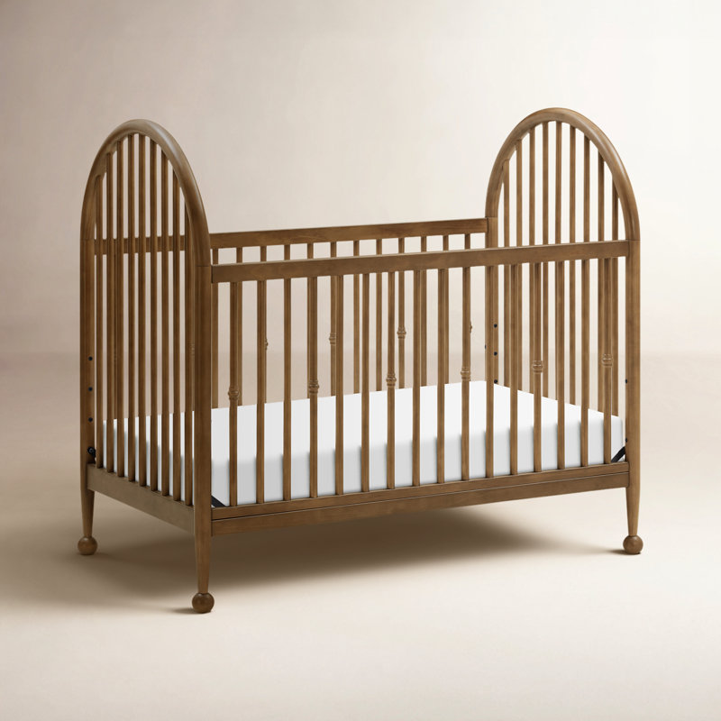Alouette 3-in-1 Convertible Spindle Crib, Natural Walnut