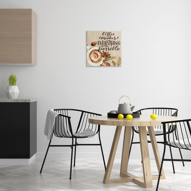 Toile rustique «Makes possible» par Kim Allen, H 17 po x l 17 po