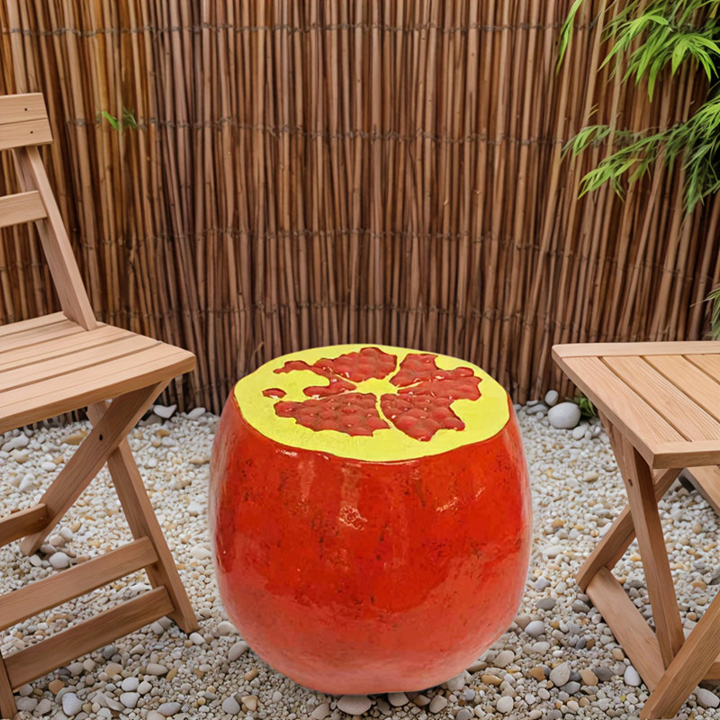 Tabouret de fruit de grenade, tabouret surdimensionné en résine de 13,4 po, table d'appoint, décorations d'intérieur pour jardin, mobilier d'extérieur polyvalent