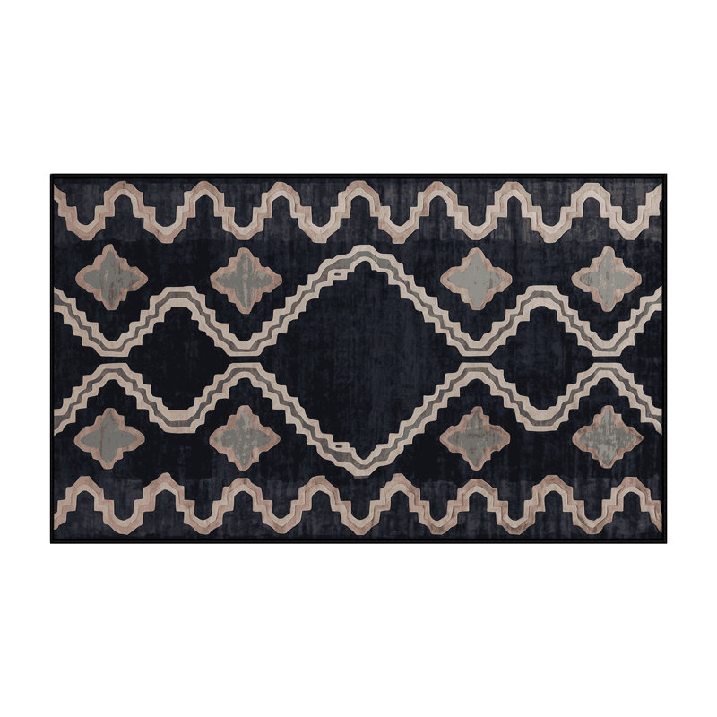 Machine Washable Gray Area Rug, Rectangle 8' x 12'