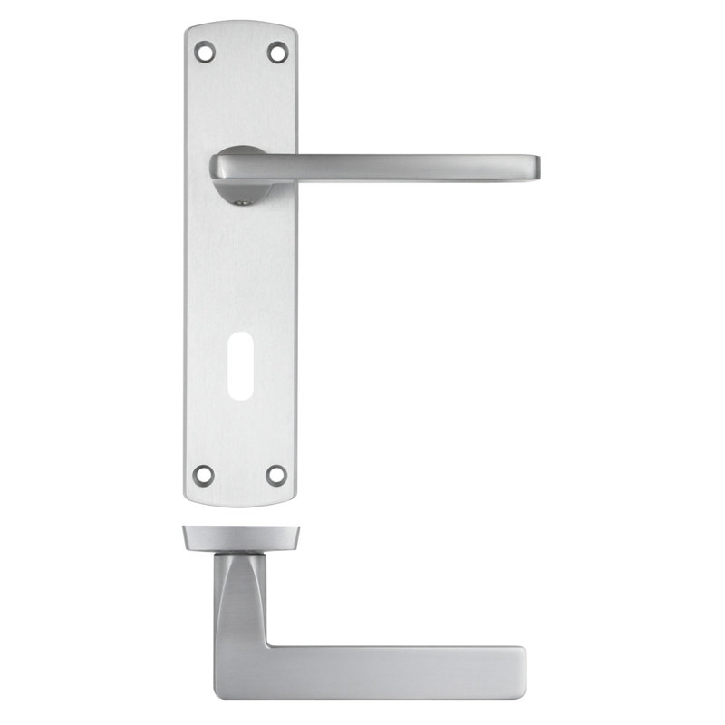 Single Dummy Door Handle, Satin Chrome