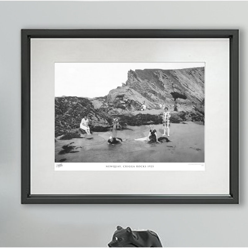 Newquay, Crigga Rocks 1925 - Single Picture Frame Print, 45cm H x 60cm W x 2.3cm D