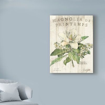 «Magnolia de Printemps», reproduction de peinture acrylique sur toile tendue