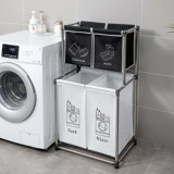 Laundry Hamper 2 Tier Laundry Sorter with 4 Removable Bags for Organizing Clothes