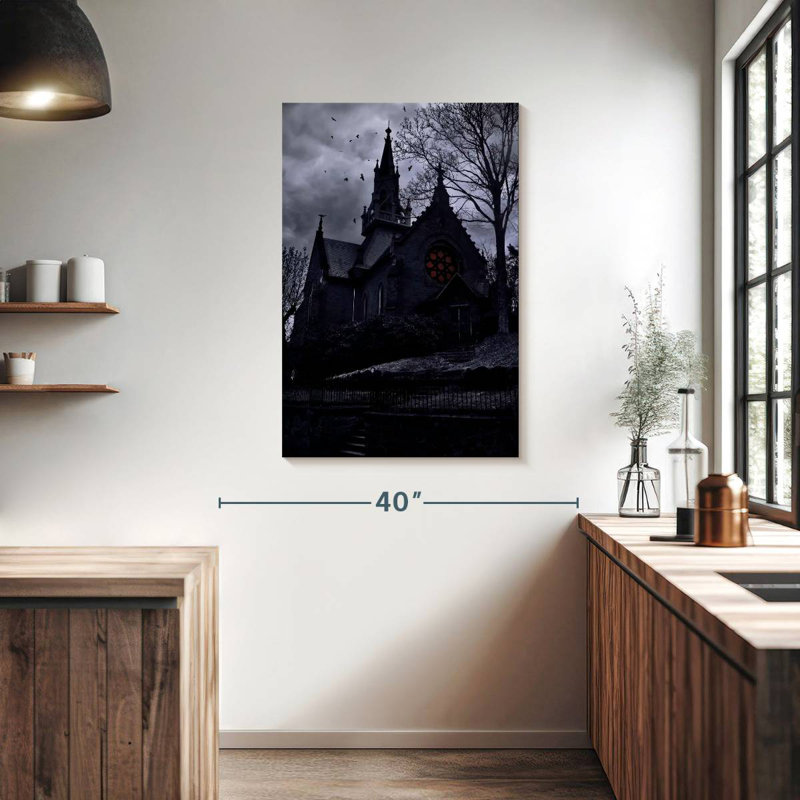 Église hantée, H 39 po x l 26 po