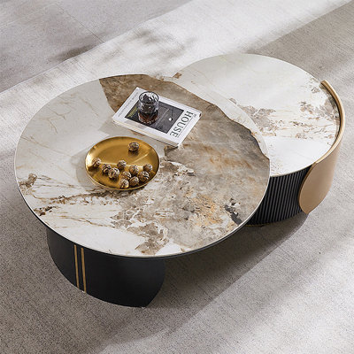 Modern luxury round coffee table set