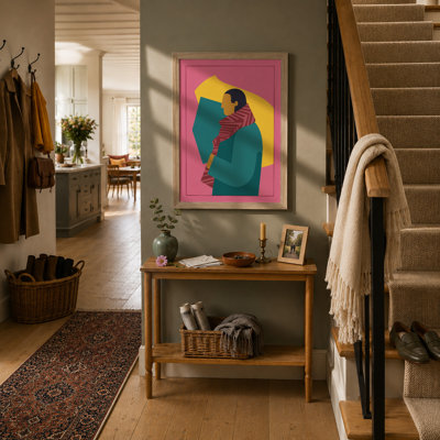 Gentle Embrace Modern - Framed Print