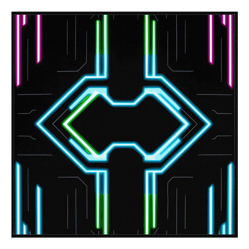 Technotronic Spark Rug, Square 4'