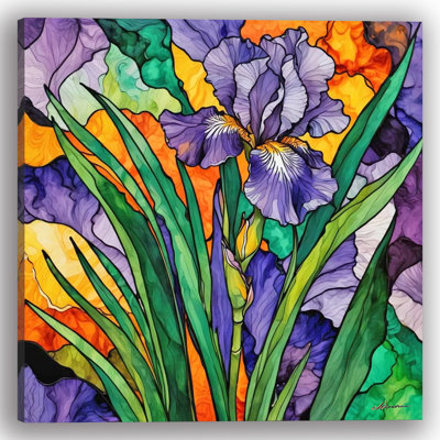 Art mural sur toile effet vitrail Vibrant