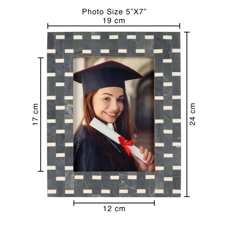 Gaener Grey Wood Picture Frame, 7.48" x 9.45"