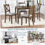 Ensemble de salle à manger 5 pièces moderne avec table carrée et chaises rembourrées, idéal pour les cuisines, les salles à manger et les petits espaces