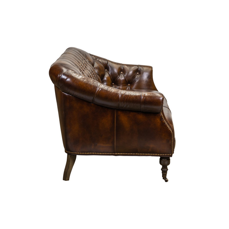 Corrine  Loveseat in Kudos Seagrass, Richmond Lager 