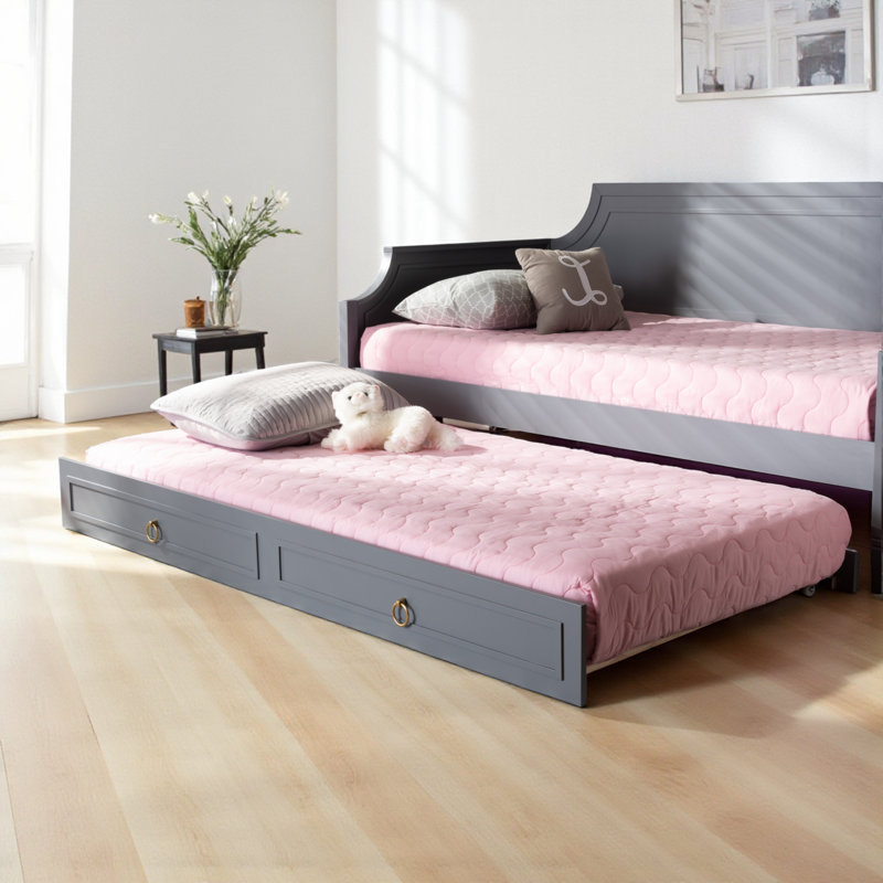 Lit gigogne simple en gris Kuhn Elegant, Gris
