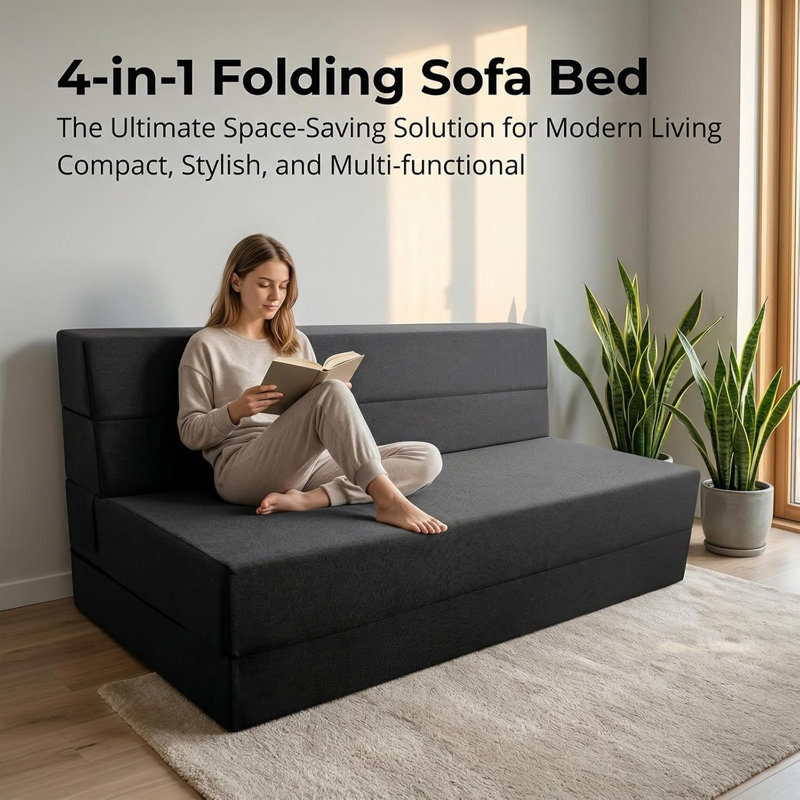 Rilie Sofa Bed, Black, 2