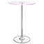 Table de bar bistro avec plateau en verre et finition en verre - pièce ronde de salle à manger, 42 pouces de hauteur, 28 dimensions, éclairage écoénergétique, base en métal, look contemporain avec table, hauteur, largeur et profondeur, économie