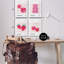 Ensemble d'art mural sur toile 4 pièces Groovy Pink Gallery, design par LSR Design Studio-1678978533