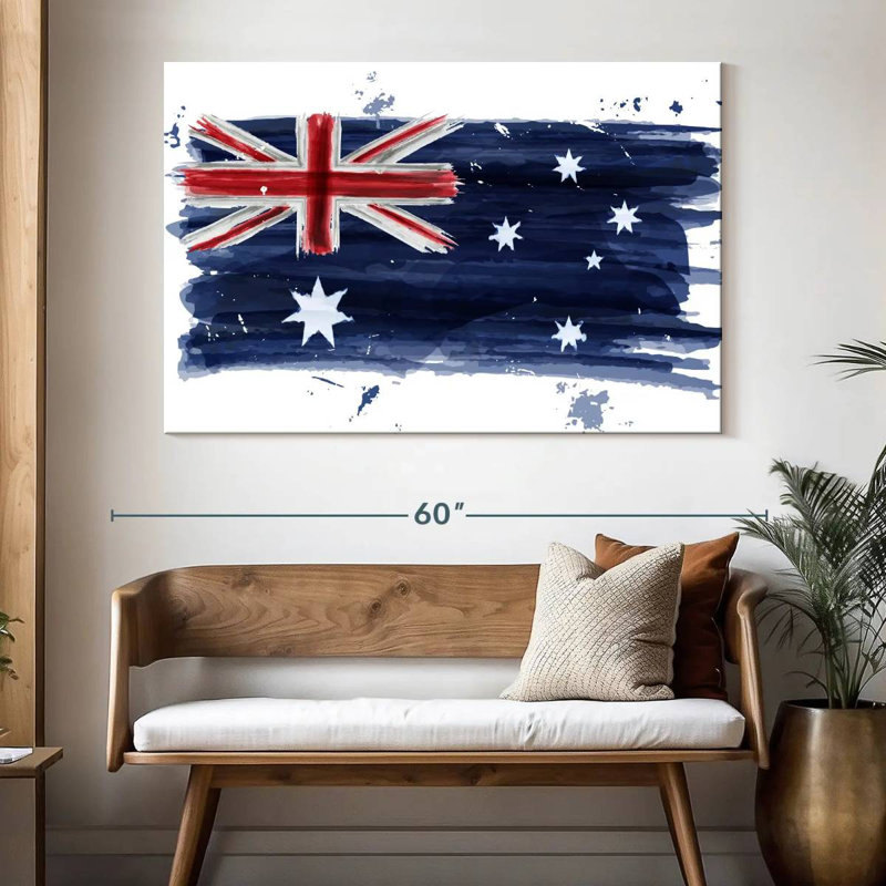 Drapeau australien peint Borges, H 34 po x l 51 po