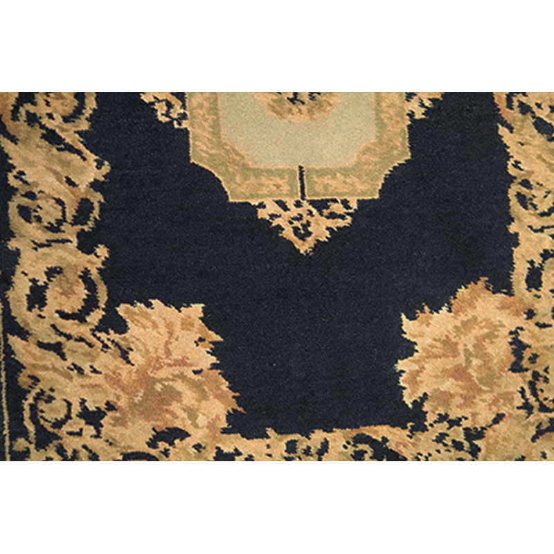 Hand-Knotted High-Quality Black Area Rug