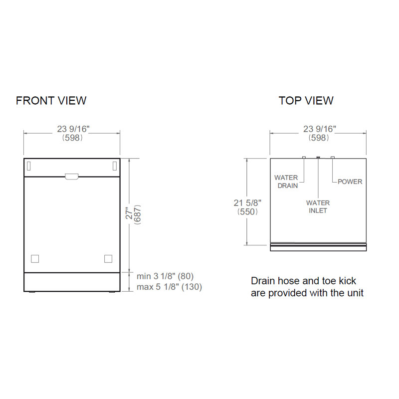 Professional Series 24” Dishwasher Panel Ready Tall Tub