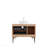 36" Freestanding Bathroom Light Oak Woodgrain Plywood Cabinet With Carrara White Sintered Stone Counter Top, Two Drawers And One Door, No Basin, No Faucet And Sink Cover-1254907703