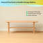 Table basse en chêne massif - bureau en bois naturel de 39 po avec double tablettes de rangement - salon et bureau multifonctionnels-370803086