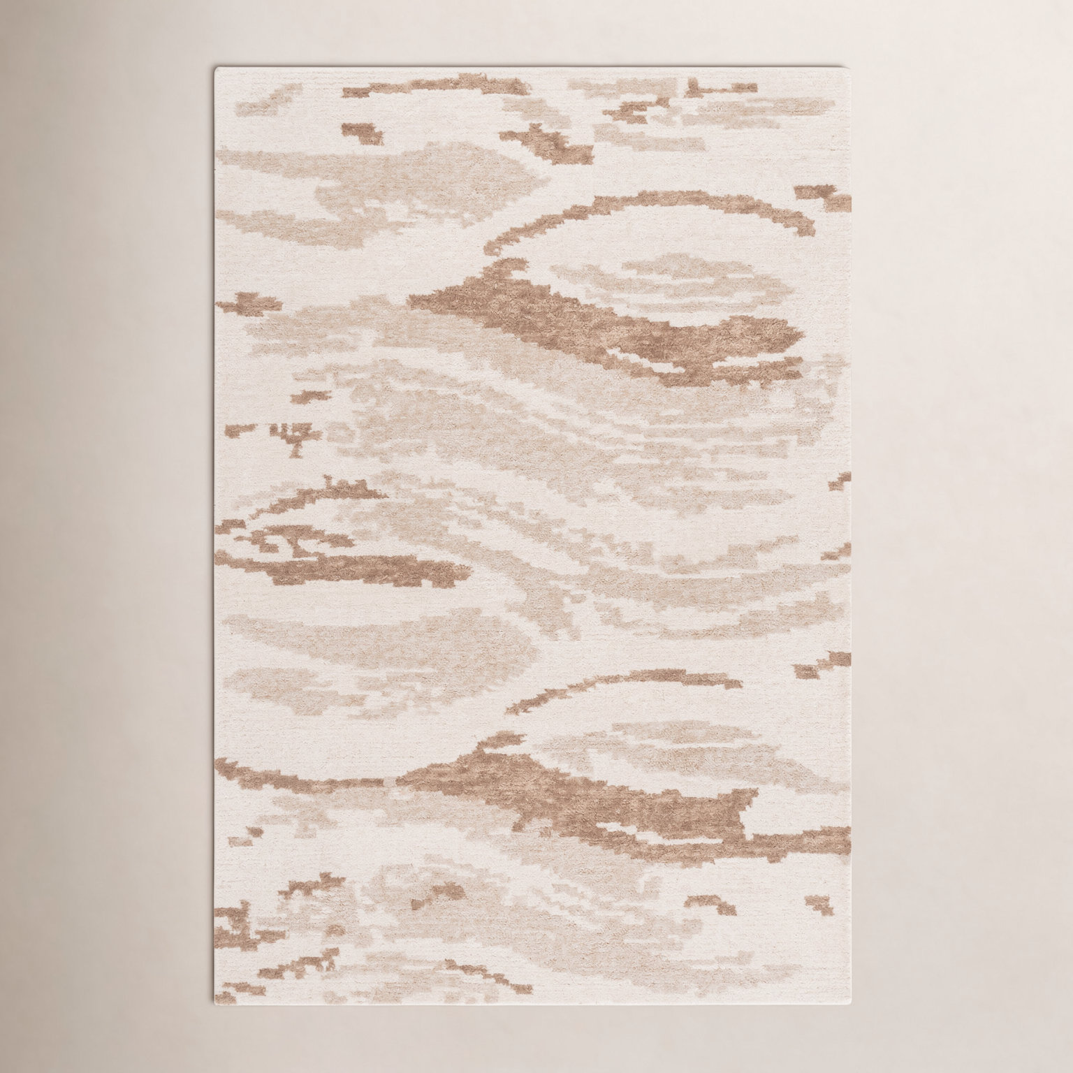 Hand-Tufted Abstract Wool Rug, Rectangle 4' x 6'