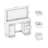Leyla Makeup Vanity Desk with Mirror and 5-Drawer & 1-Door, Ample Storage.