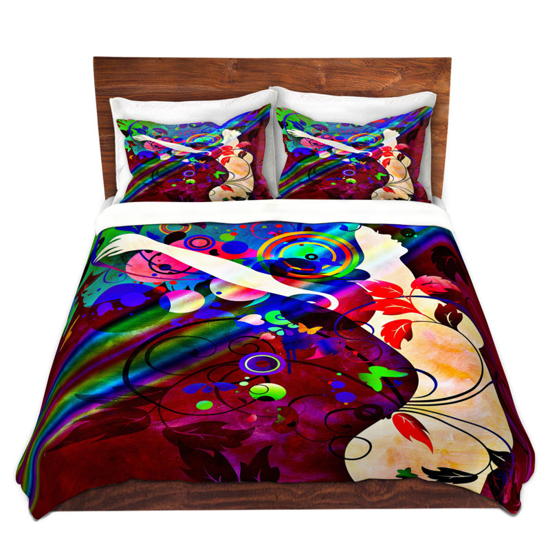 Ensemble de housse de couette montant, 1 housse de couette grand + 2 taies standards