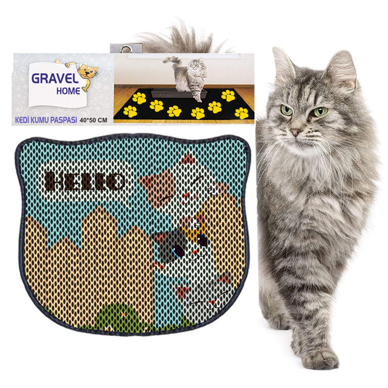 Durable Cat Litter Mat, 15.7 x 19.7 inches | 50% PVC / 50% Polyester, Machine Washable & Vacuum Friendly | Perfect for Easy Cleanup, Non-Slip Design to Keep Your Home Clean & Fresh, Ideal for Pet Owners