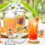 3L Beverage Dispenser with Stainless Tap, Glass Drink Dispenser for Parties, Glass Iced Drink Dispenser with Wide Mouth for Party Wedding Home Picnic Birthday-925797048
