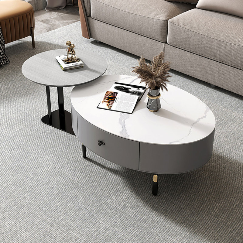 Table basse en pierre frittée de style moderne