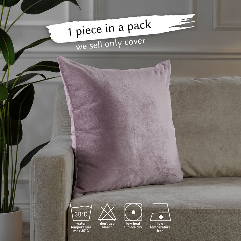 Housse de coussin en velours mat 1pc, Rectangle H 12 po x l 20 po, Lilac Lustre