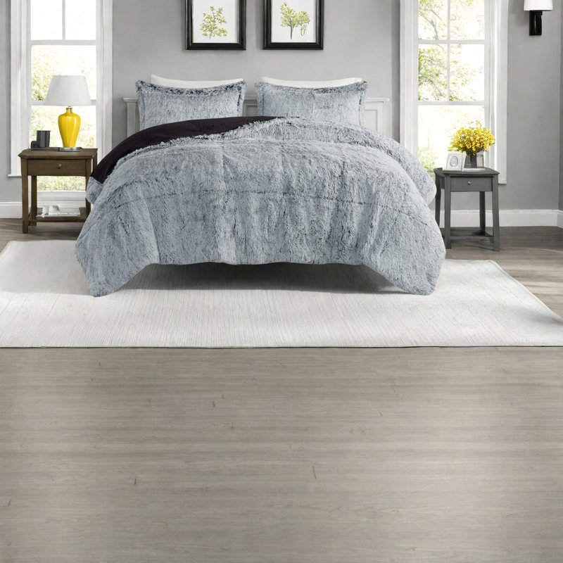 Ensembles de literie luxueux en fourrure à poils longs, polyester confortable double / grand