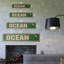 Plaque de rue Ocean Drive en plastique robuste 4 po x 18 po
