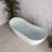 71" Streamline Soaking Glossy White Freestanding Tub With Internal Drain-108964557