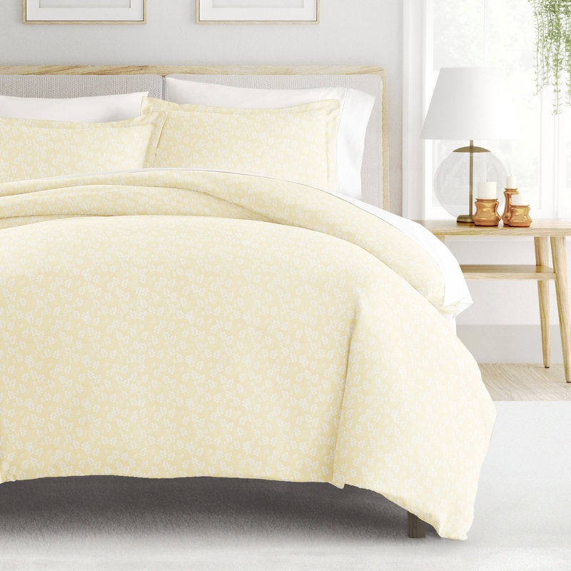 Becky Cameron Floral Duvet Cover, Yellow, Twin/Twin XL Duvet Cover + 1 Standard Sham