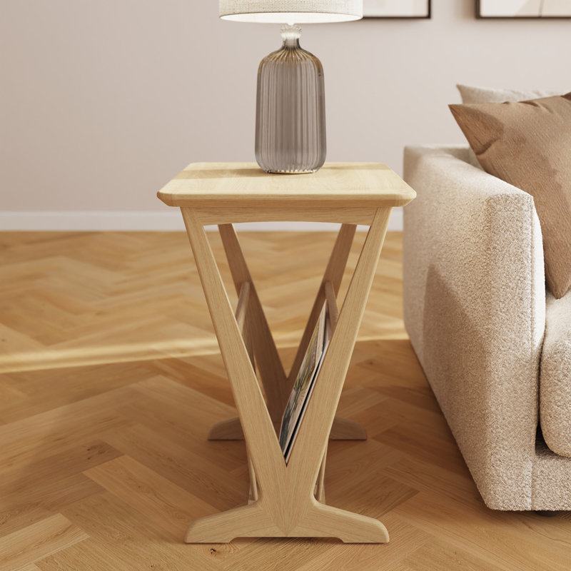 Wood Free Standing Magazine Rack