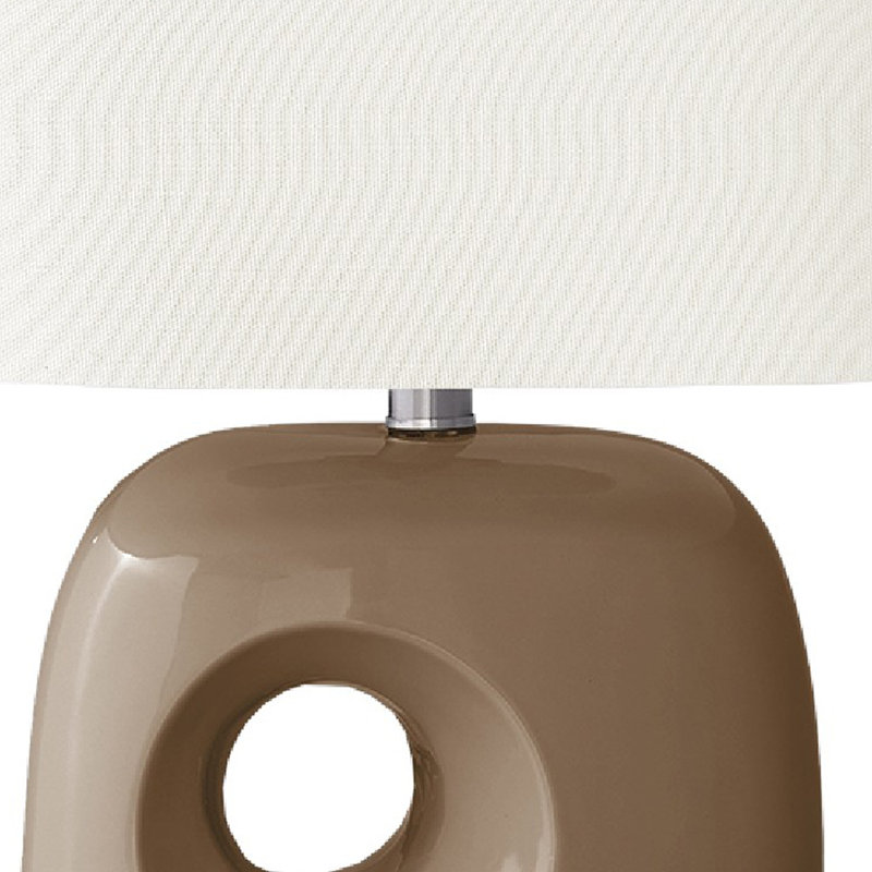 Lampe de table contemporaine et moderne, Brun / Argenté