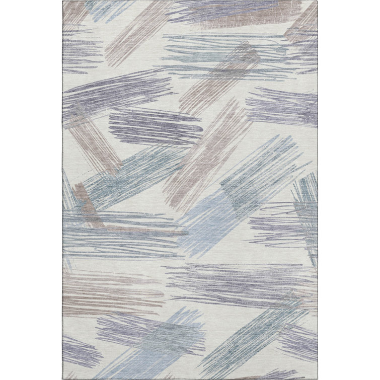Premium Machine Washable Mehara AMF1696 Stripes Rug