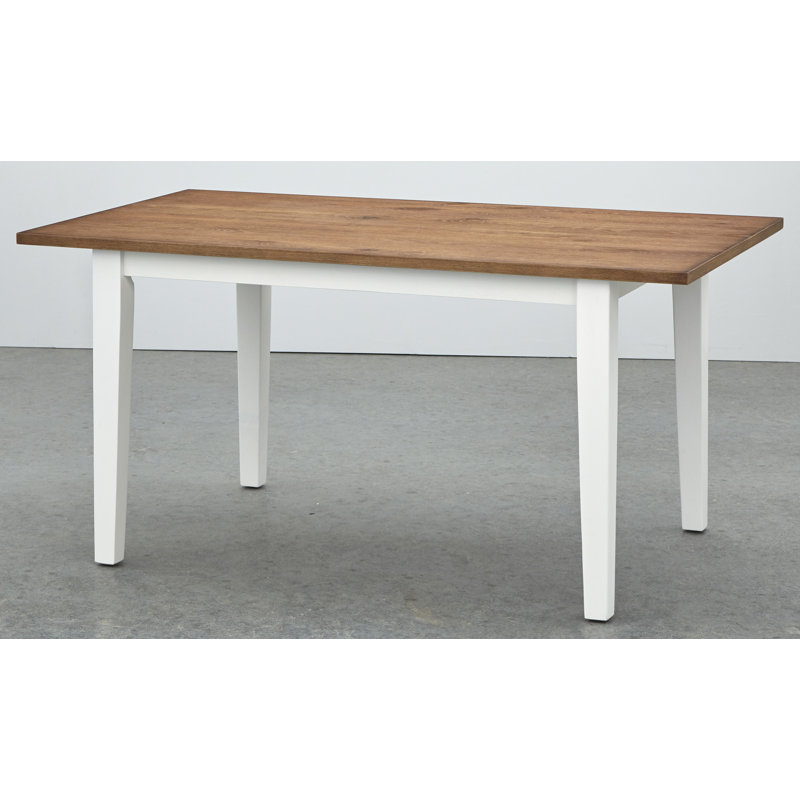 Bluefield Solid Wood Base Dining Table, White
