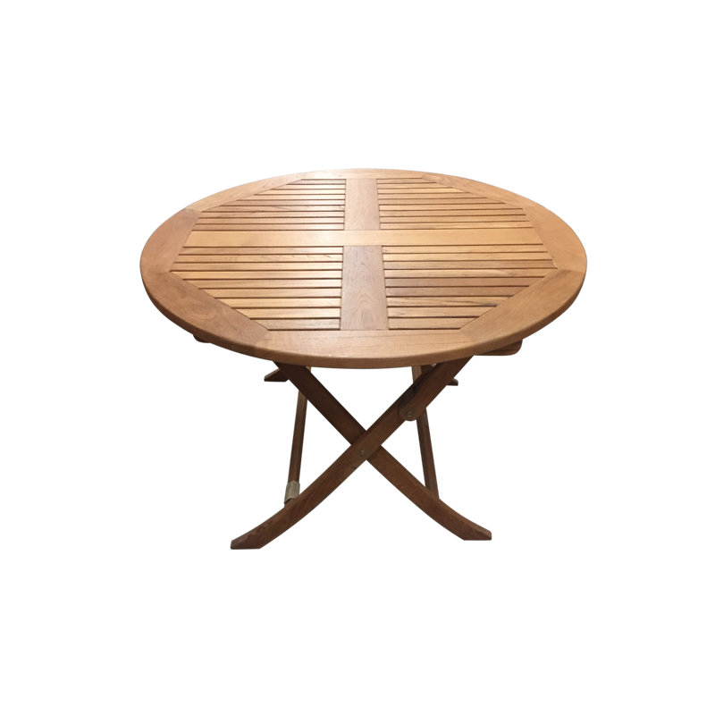 Table pliante en teck Jarrit, naturel