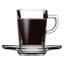 Glass Espresso Cup and Saucer