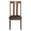 Ensemble de table de salle à manger brun 5 pièces et 4 chaises d'appoint rembourrées en bois de style transitionnel